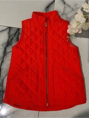 Red Quilted Kids' Vest Jacket